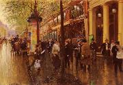 Jean Beraud Les Grands Boulevards Le Theatre Des Varietes oil painting picture wholesale